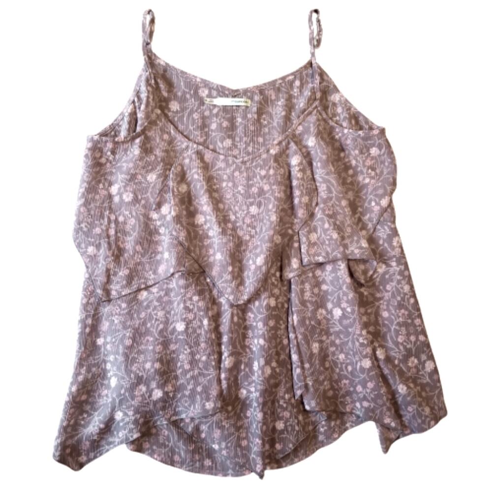 Maurices Spaghetti Strap Layered Floral Print Tank